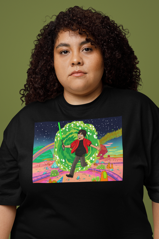 #14S91 Oversized T-Shirt Dil Se x Rick and Morty x Star Wars